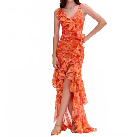 PATBO Dresses & Skirts - NEW PATBO myosotis flutter gown in yellow